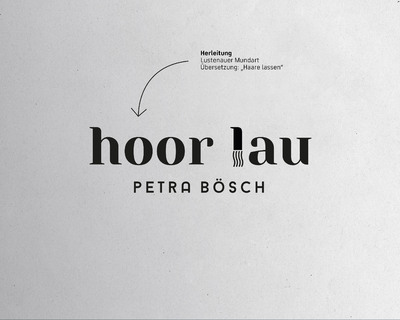 Petra Bösch "hoor lau" – Branding